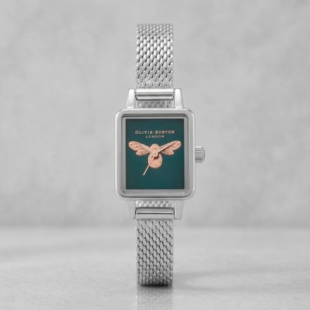 Montre femme olivia burton lucky bee acier argenté ob16fb27 – analogiques