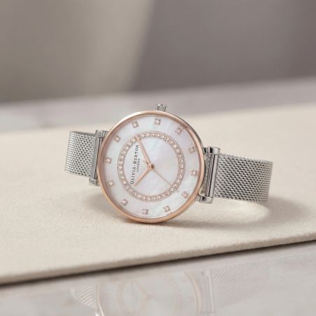 Montre femme olivia burton belgrave acier argenté 24000004 – analogiques