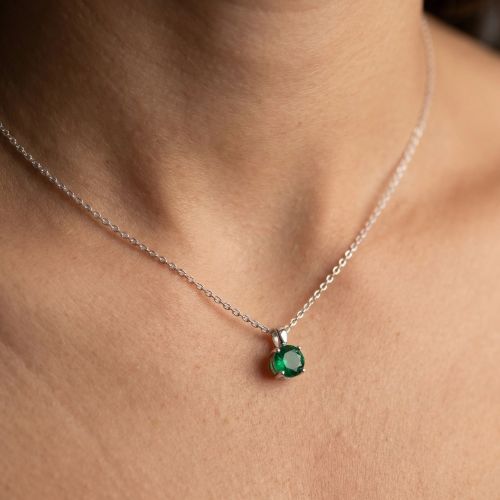 Collier Femme Solitaire EDORA ARGENT 925/1000 et Spinelle
