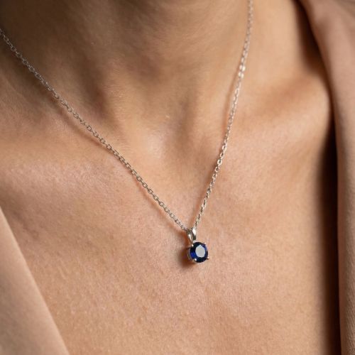 Collier Femme Solitaire EDORA ARGENT 925/1000 et Spinelle
