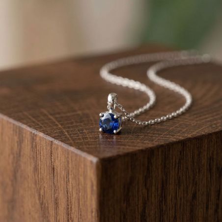 Collier femme solitaire edora argent 925/1000 et spinelle
 – colliers femme