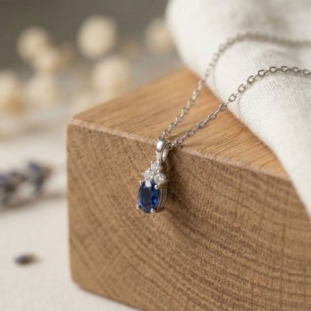 Collier femme solitaire edora argent 925/1000 et spinelle – colliers femme