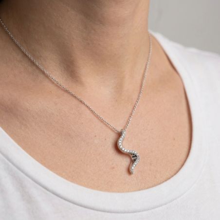 Collier femme edora argent 925/1000 vague et oxydes 70700921 – colliers femme