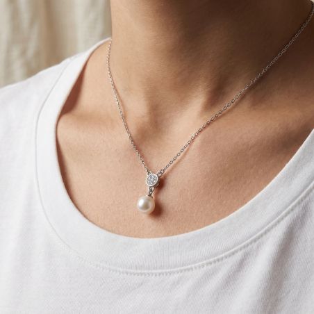 Collier femme edora argent 925/1000 et perle d'eau douce 70700894 – colliers femme