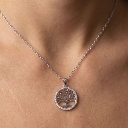 Collier Femme EDORA ARGENT 925/1000 Arbre de Vie et Oxydes 70700851