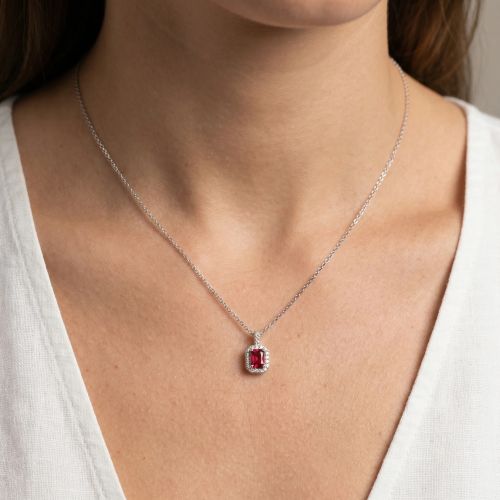 Collier Femme EDORA ARGENT 925/1000 et Spinelle