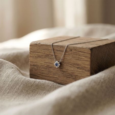 Collier femme solitaire edora argent 925/1000 et spinelle – colliers femme