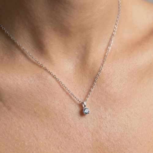 Collier Femme Solitaire EDORA ARGENT 925/1000 et Spinelle
