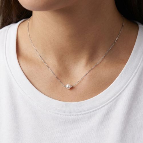 Collier Femme EDORA ARGENT 925/1000 et perle d'eau douce 