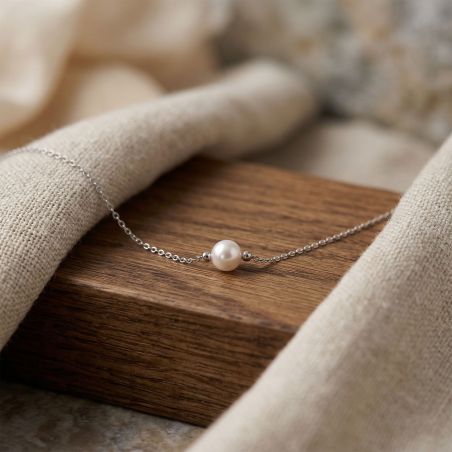 Collier femme edora argent 925/1000 et perle d'eau douce  – colliers femme