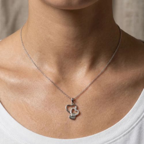 Collier Femme EDORA ARGENT 925/1000 Coeurs et Oxydes 70700941