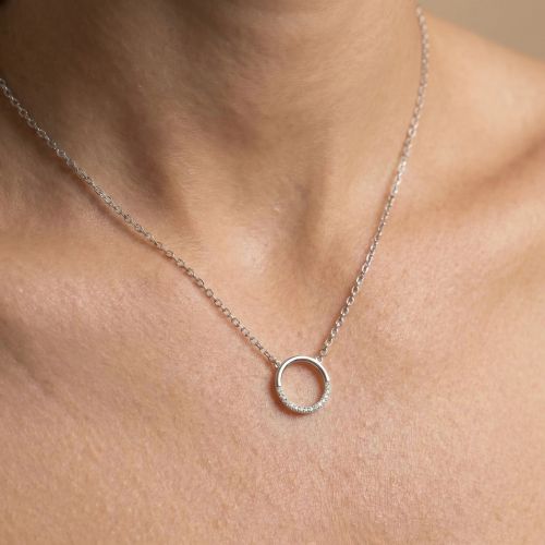 Collier Femme Cercle EDORA ARGENT 925/1000 et Oxydes