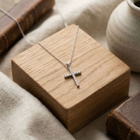 Collier femme croix edora argent 925/1000 argenté et oxydes 60700021 – colliers femme