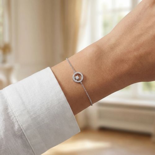 bracelet femme edora argent 925/1000 et oxydes