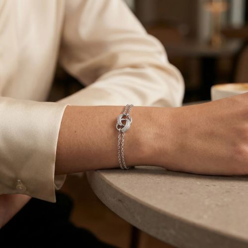 Bracelet Femme Menottes EDORA ARGENT 925/1000 et Oxydes