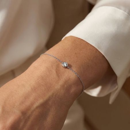 Bracelet femme solitaire argent 925/1000 et oxydes – tous nos bracelets femme