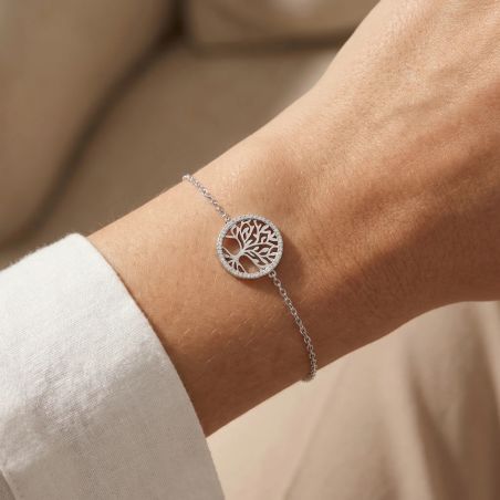 Bracelet Femme Arbre de Vie EDORA ARGENT 925/1000 et Oxydes EDO70300343