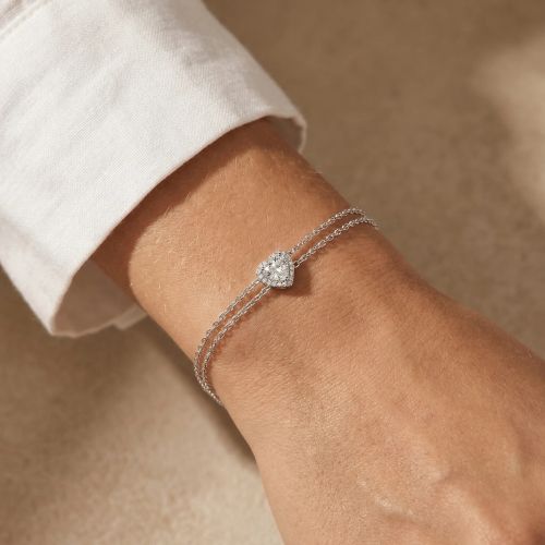 Bracelet Femme EDORA ARGENT 925/1000 Cœur et Oxydes 70300406