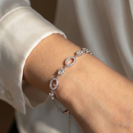 bracelet femme EDORA argent et oxydes EDO70300308