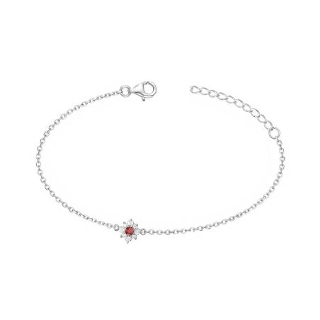 Bracelet femme fleur edora argent et oxydes edo70300376 – bracelet argent femme