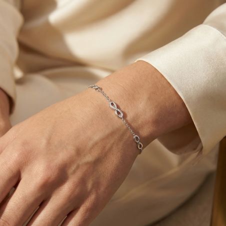 Bracelet Femme Infini EDORA ARGENT 925/1000 et Oxydes