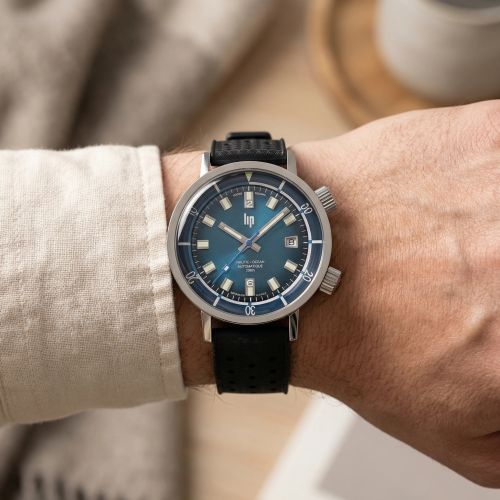 Montre Homme Lip Grande Nautic-Océan 41 MM Silicone Noir 671854