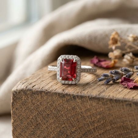 Bague femme edora argent 925/1000 et spinelle 
 – bagues femme