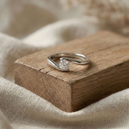 Bague femme solitaire edora argent et oxyde edo70100922 – bagues femme