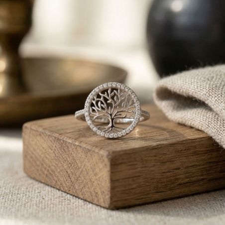 Bague femme arbre de vie edora argent et oxydes edo70100969 – bagues femme