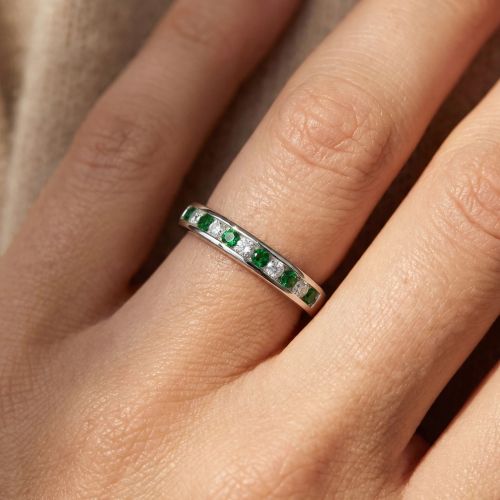 Bague Femme EDORA ARGENT 925/1000 Spinelles Vertes et Oxydes EDO70100920