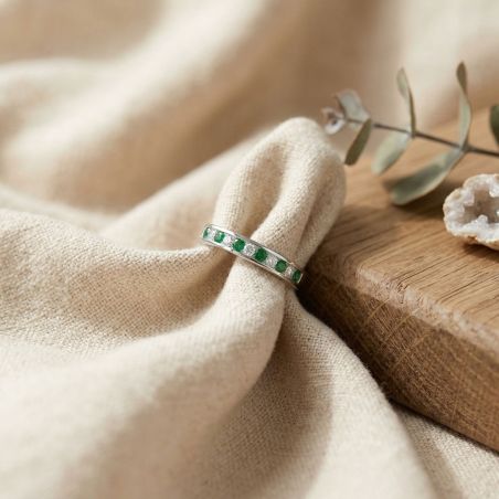 Bague femme edora argent 925/1000 spinelles vertes et oxydes edo70100920 – bagues femme