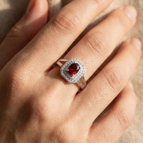 Bague Femme Entourage EDORA Argent et Oxydes EDO70100929