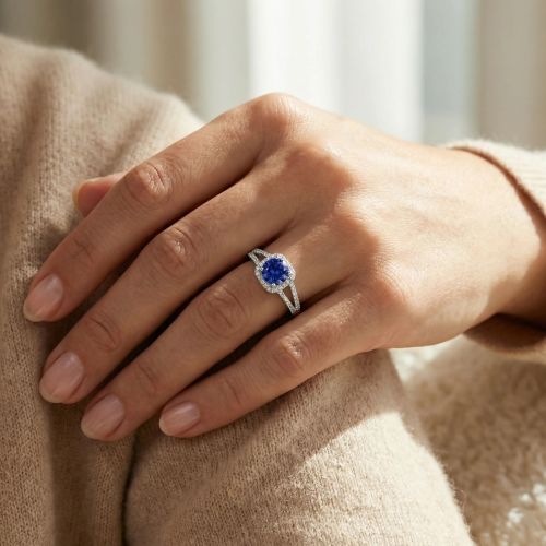 Bague Femme Solitaire EDORA ARGENT 925/1000 et spinelle 
