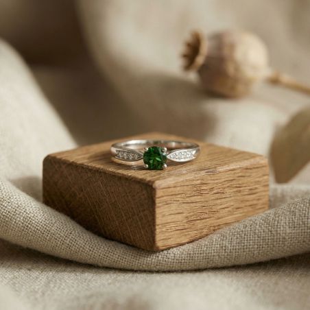 Bague femme solitaire edora argent 925/1000 et spinelle 
 – bagues femme