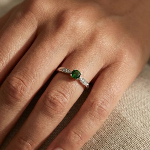 Bague Femme Solitaire EDORA ARGENT 925/1000 et spinelle 
