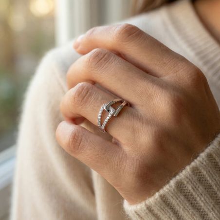 Bague Femme EDORA ARGENT et Oxydes EDO70100887