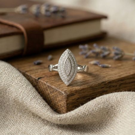 Bague femme marquise edora argent 925/1000 et oxydes edo70100901 – bagues femme