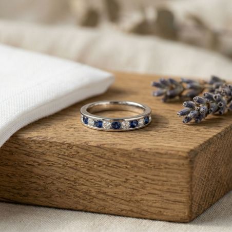 Bague femme edora argent 925/1000 spinelles bleues et oxydes edo70100913 – bagues femme