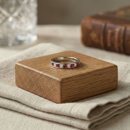 Bague femme edora argent 925/1000 spinelles rouges et oxydes edo70100914 – bagues femme
