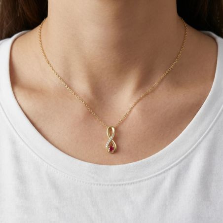 Collier femme Infini EDORA PLAQUÉ OR et oxydes EDO76700220