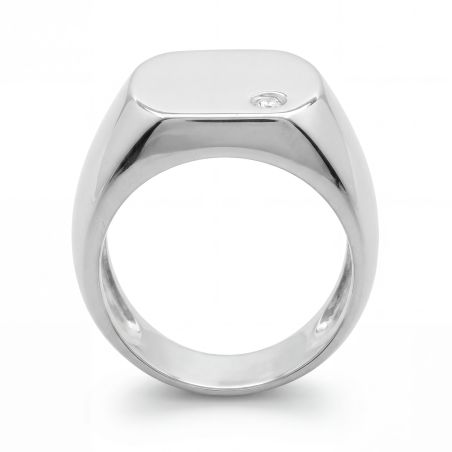 Bague mixte chevalière edora argent edo1150410 – chevalières argent homme