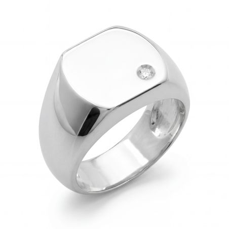 Bague mixte chevalière edora argent edo1150410 – chevalières argent homme