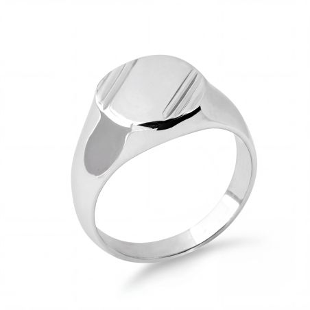Bague mixte chevalière edora argent edo1371377 – chevalières