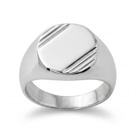 Bague mixte chevalière edora argent edo1371377 – chevalières