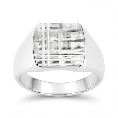 Bague mixte chevalière edora argent edo337417 – chevalières