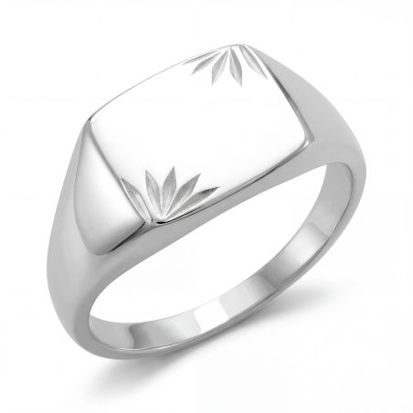 Bague mixte chevalière edora argent edo1019200 – chevalières