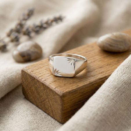 Bague mixte chevalière edora argent edo1019200 – chevalières