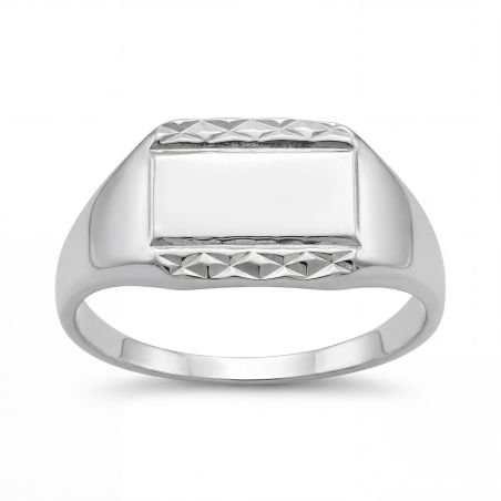 Bague mixte chevalière edora argent edo1066100 – chevalières