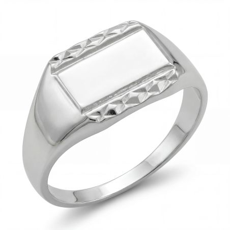 Bague mixte chevalière edora argent edo1066100 – chevalières