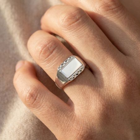 Bague Chevalière EDORA Argent 925/1000